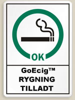E-Cig - Rygning af en Goeasy Elektronisk Cigaret er tilladt over alt !